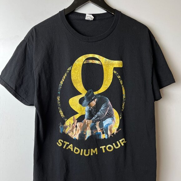 Garth Brooks Stadium Tour T Shirt Large L Adult Black Country Music Artist Solid - Picture 13 of 14